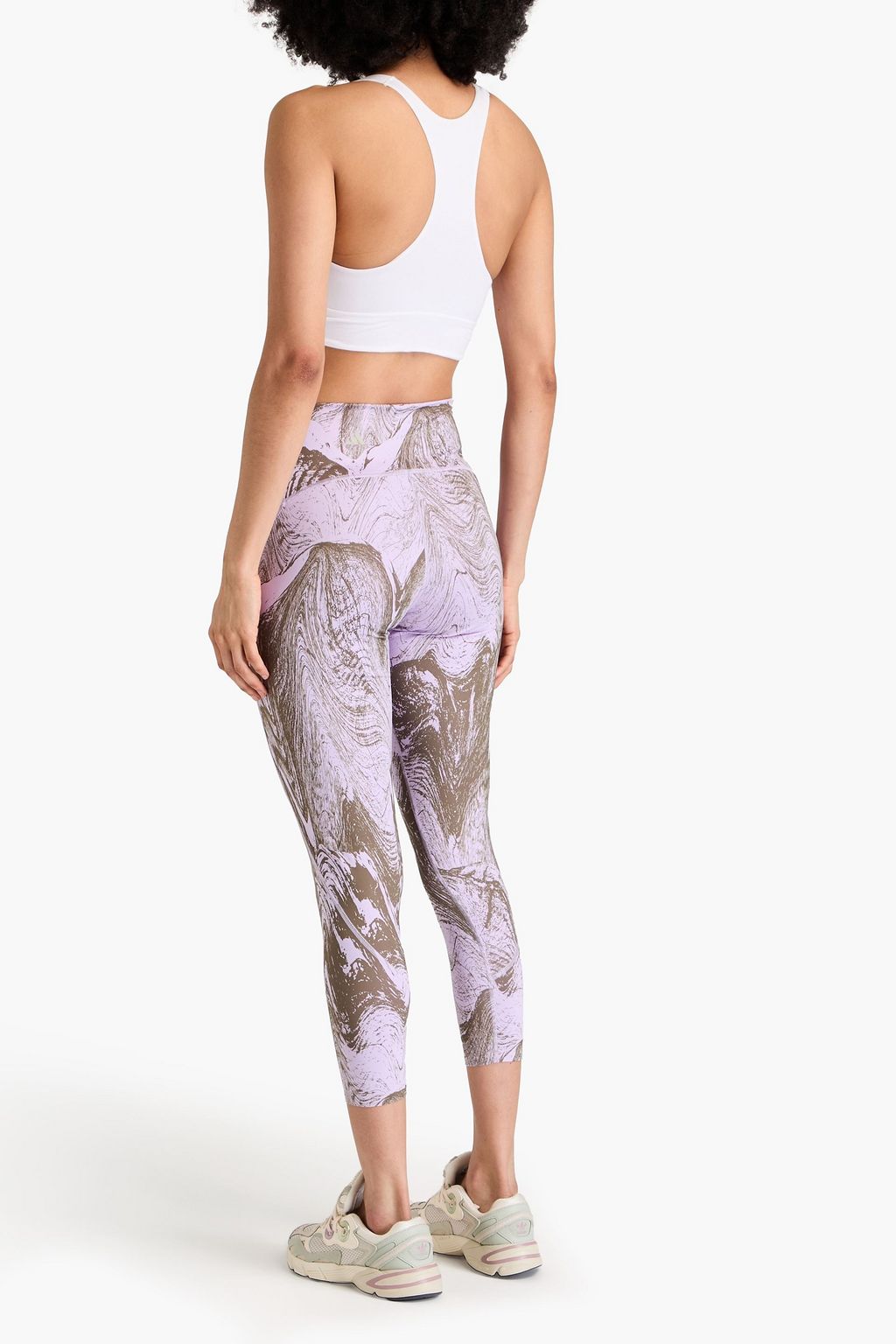 ADIDAS BY STELLA MCCARTNEY Cropped printed stretch leggings