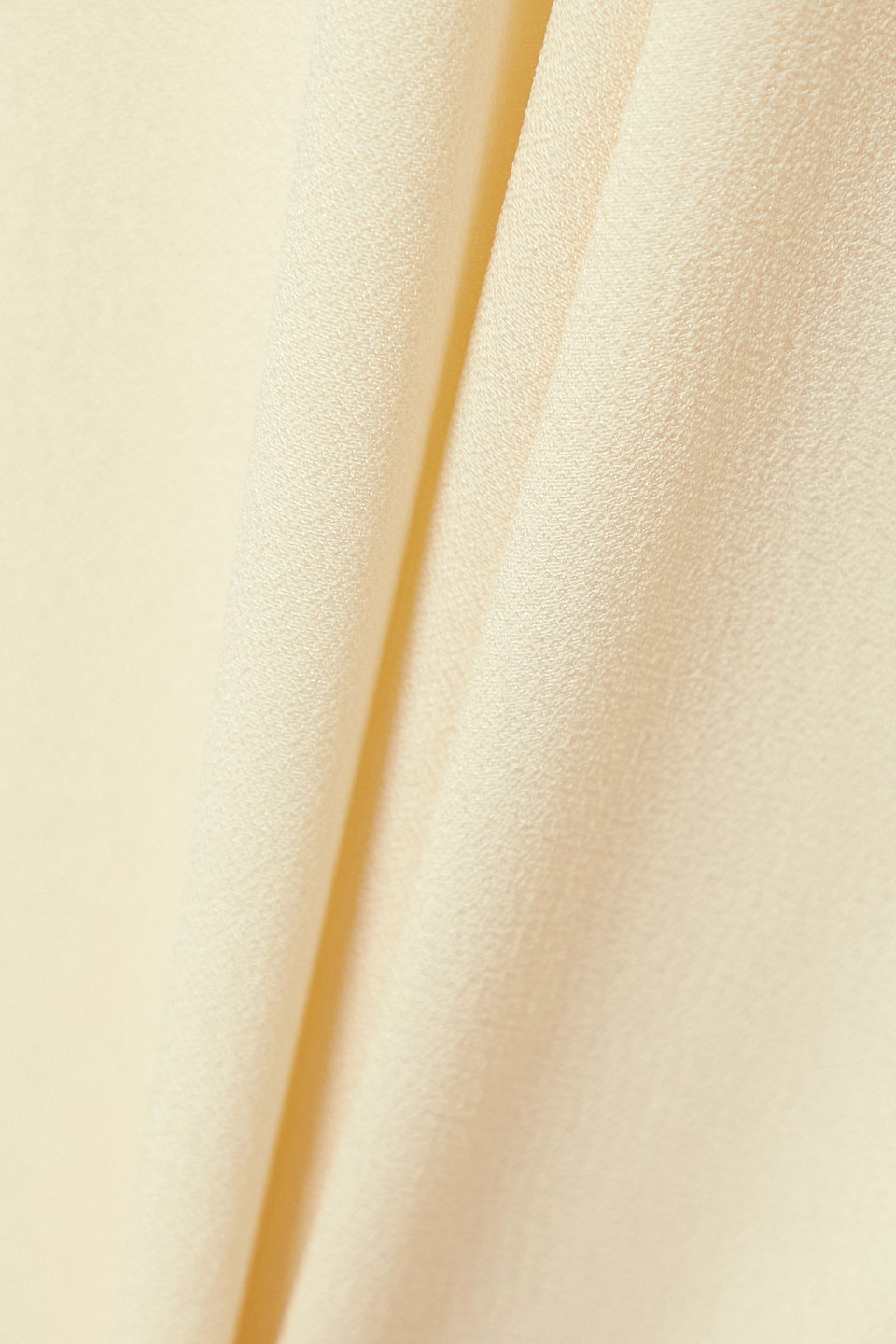 Taller Marmo Palm Beach Satin-trimmed Crepe Wide-leg Pants In Ivory