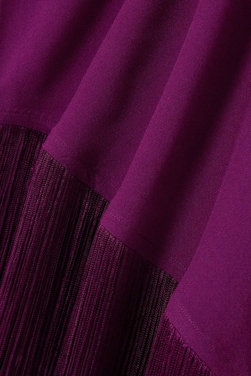 TALLER MARMO Nina fringed crepe halterneck midi dress