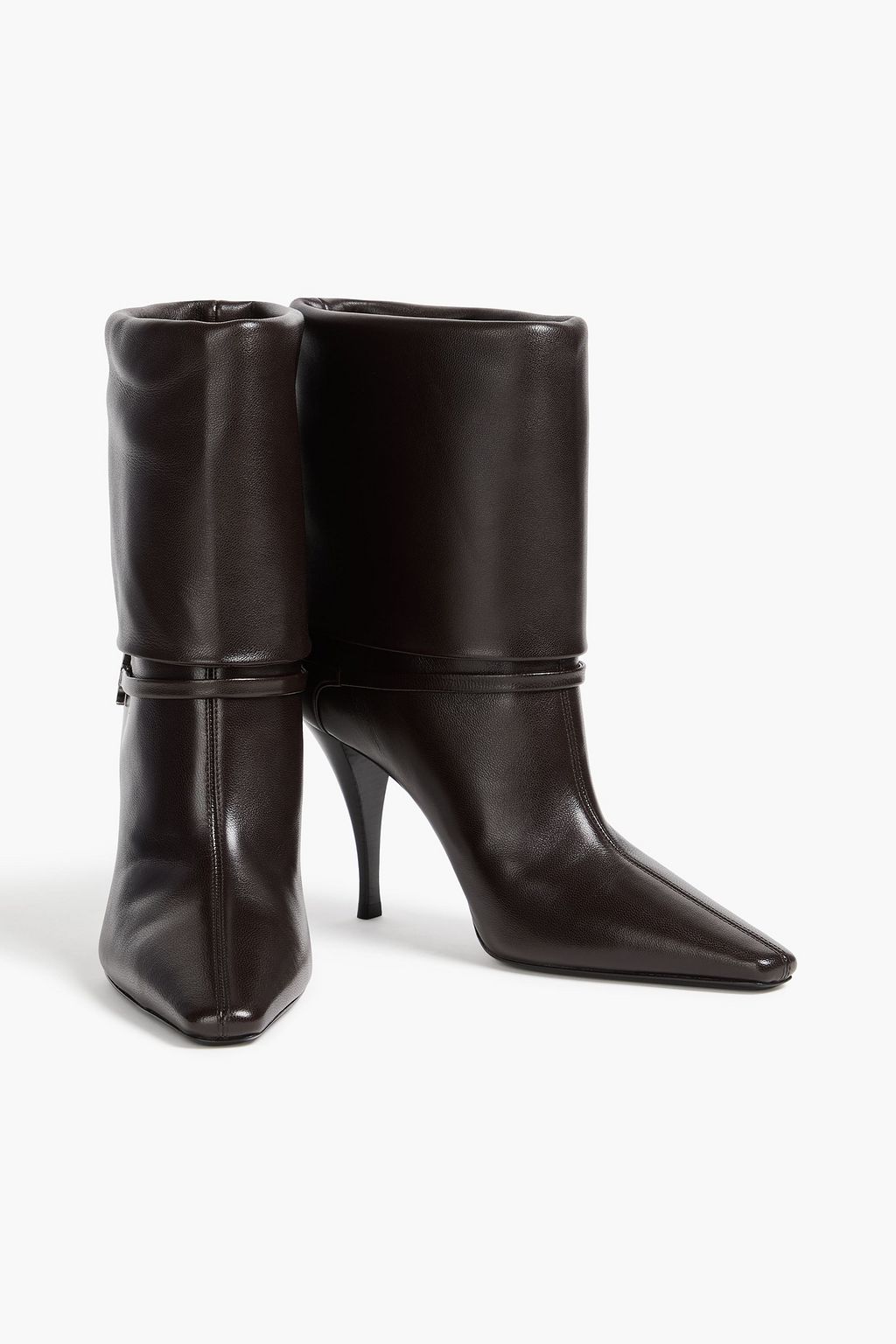 SAINT LAURENT Niki embellished leather ankle boots