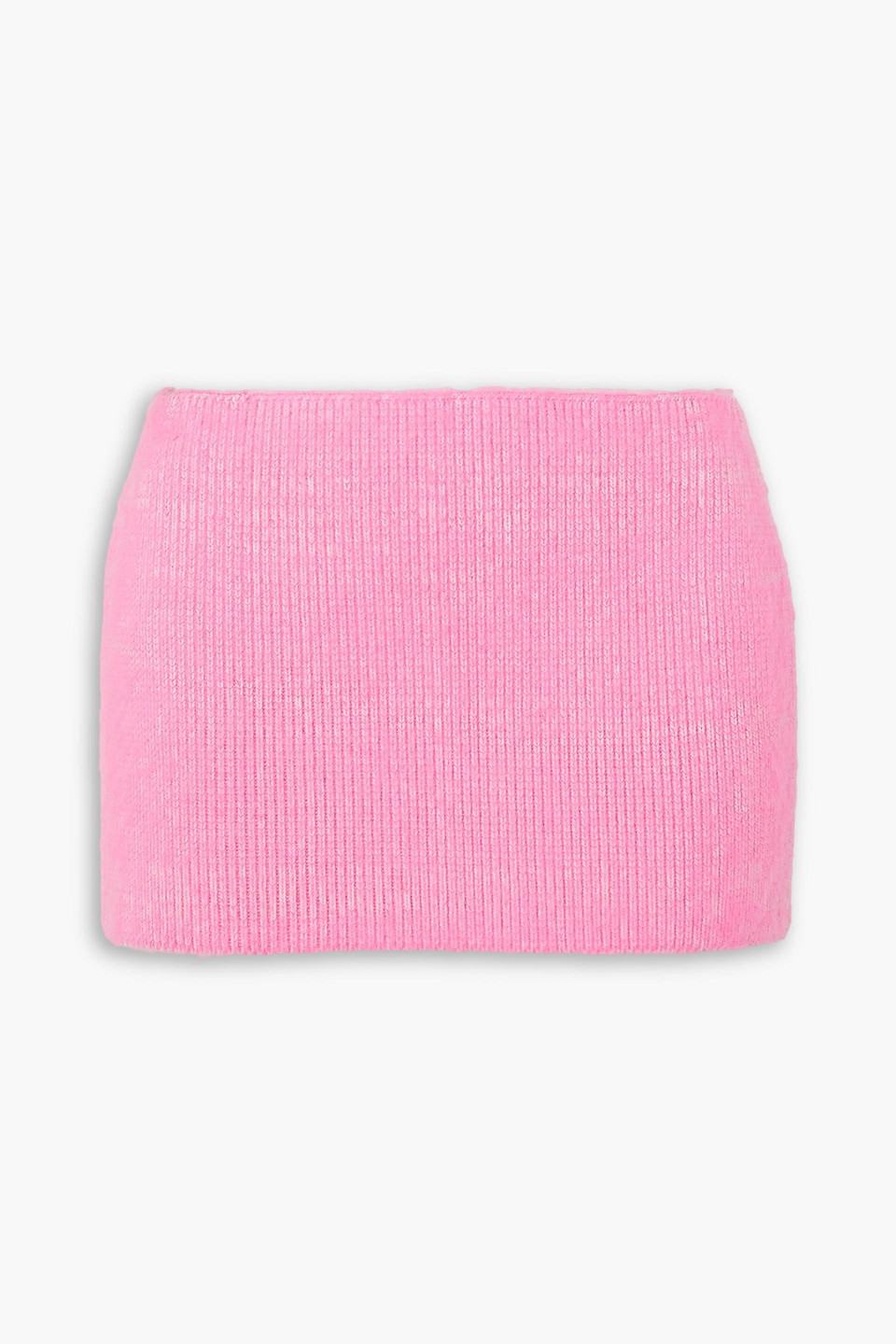 Agr Brushed Cotton-blend Mini Skirt In Bright Pink