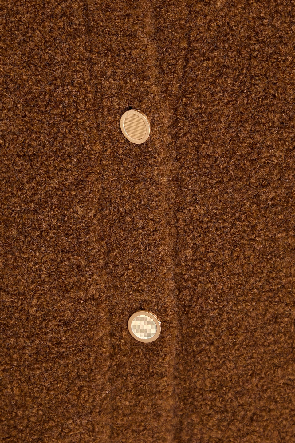Frame Patch Pocket Cardigan In Camel In Braun