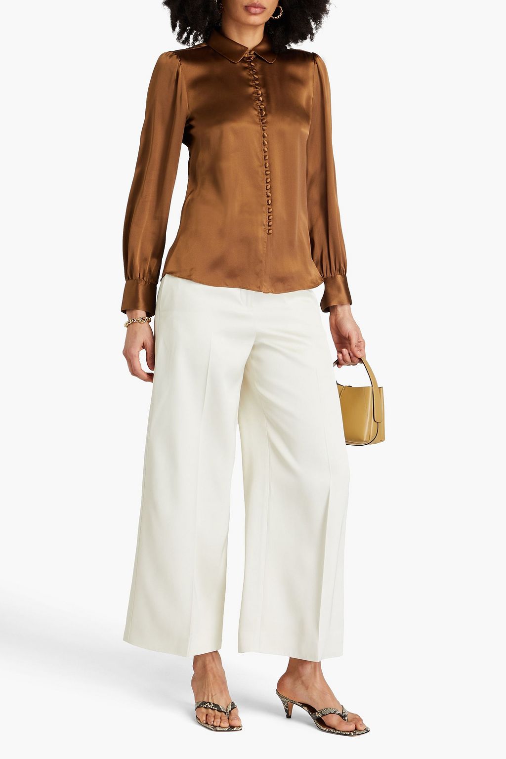 FRAME Silk-satin shirt