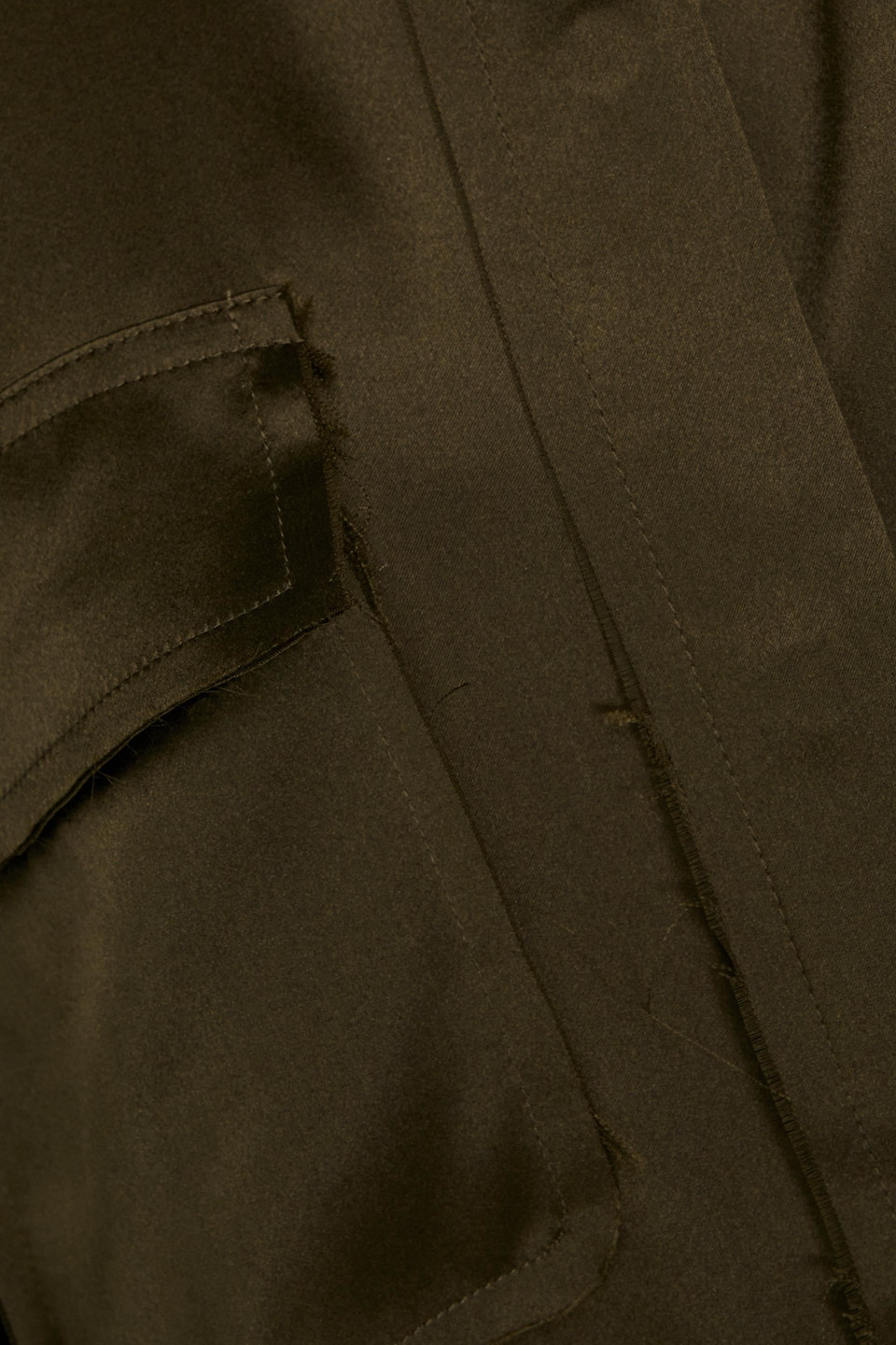 Frame Silk-satin Shirt In Army Green