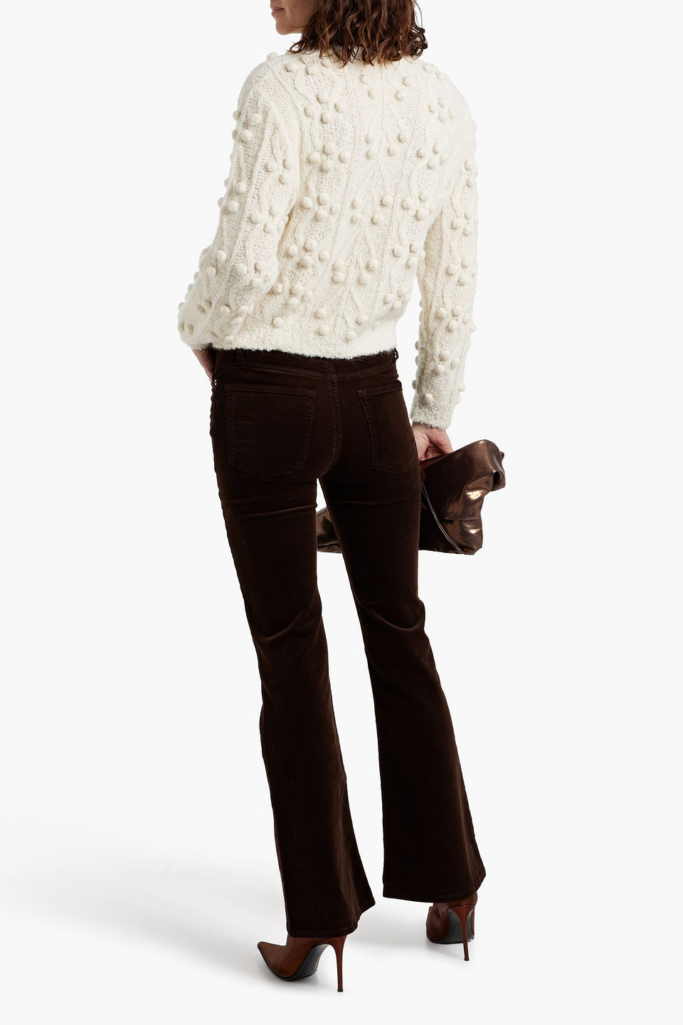 FRAME LE EASY COTTON-BLEND CORDUROY FLARED PANTS