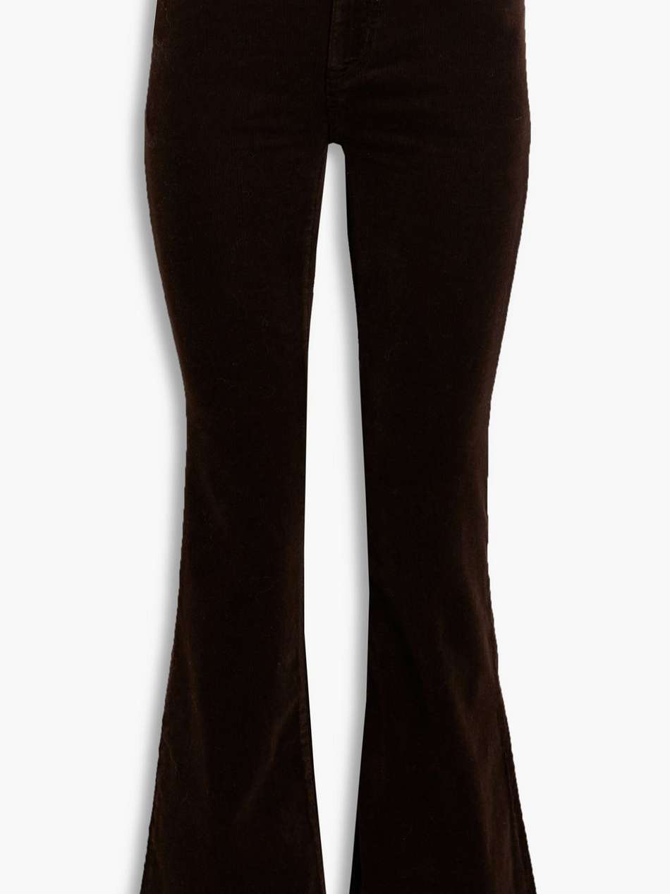le easy cotton-blend corduroy flared pants