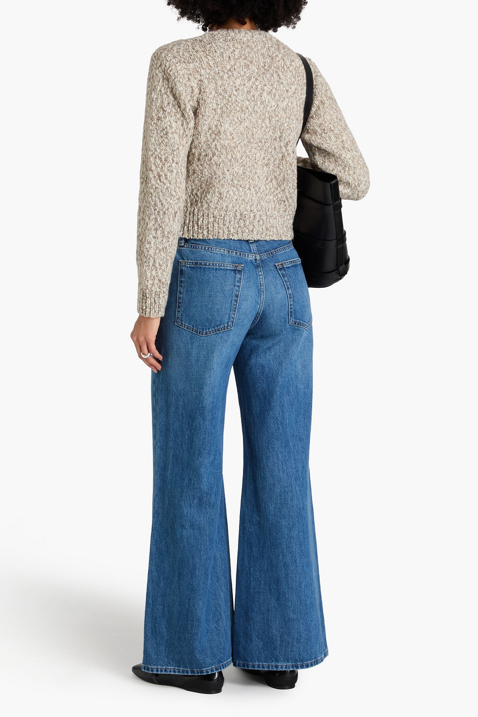 Frame Wool-blend Cardigan In Cream