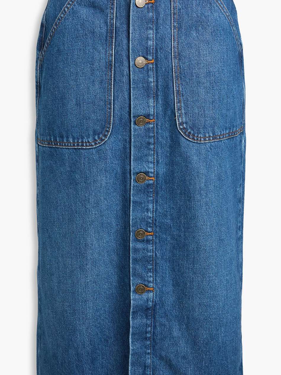 denim midi skirt