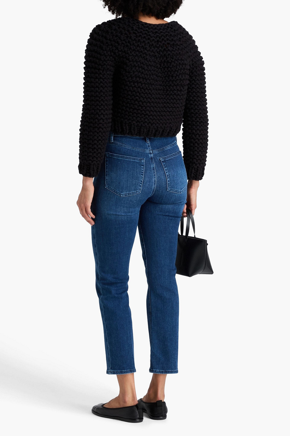 Frame Le Sleek Straight High-rise Straight-leg Jeans In Blue