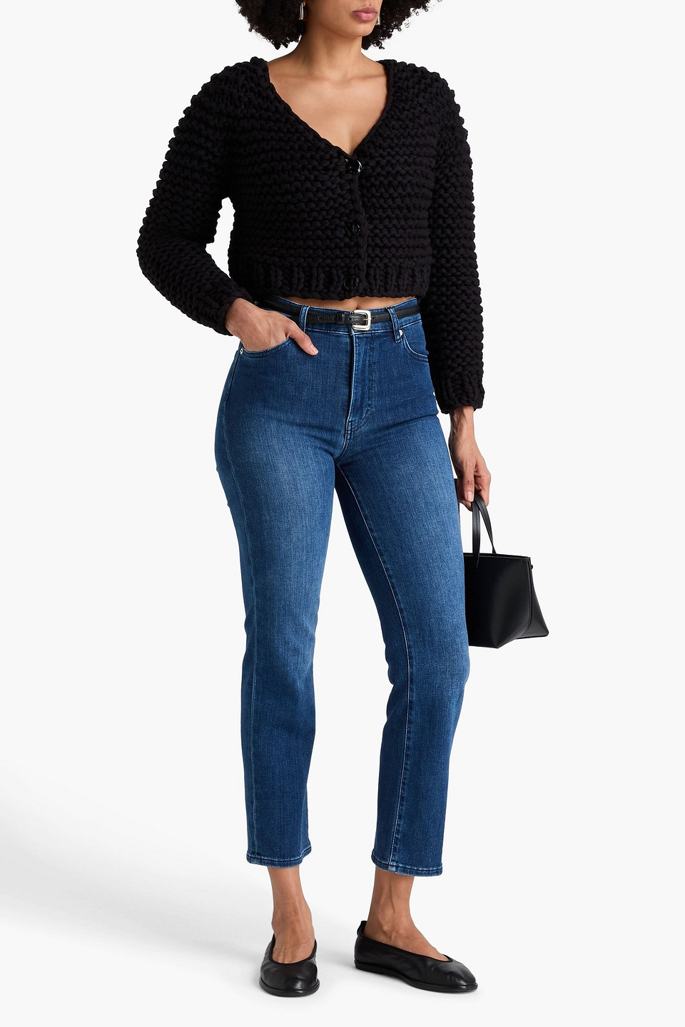 Frame Le Sleek Straight High-rise Straight-leg Jeans In Blue