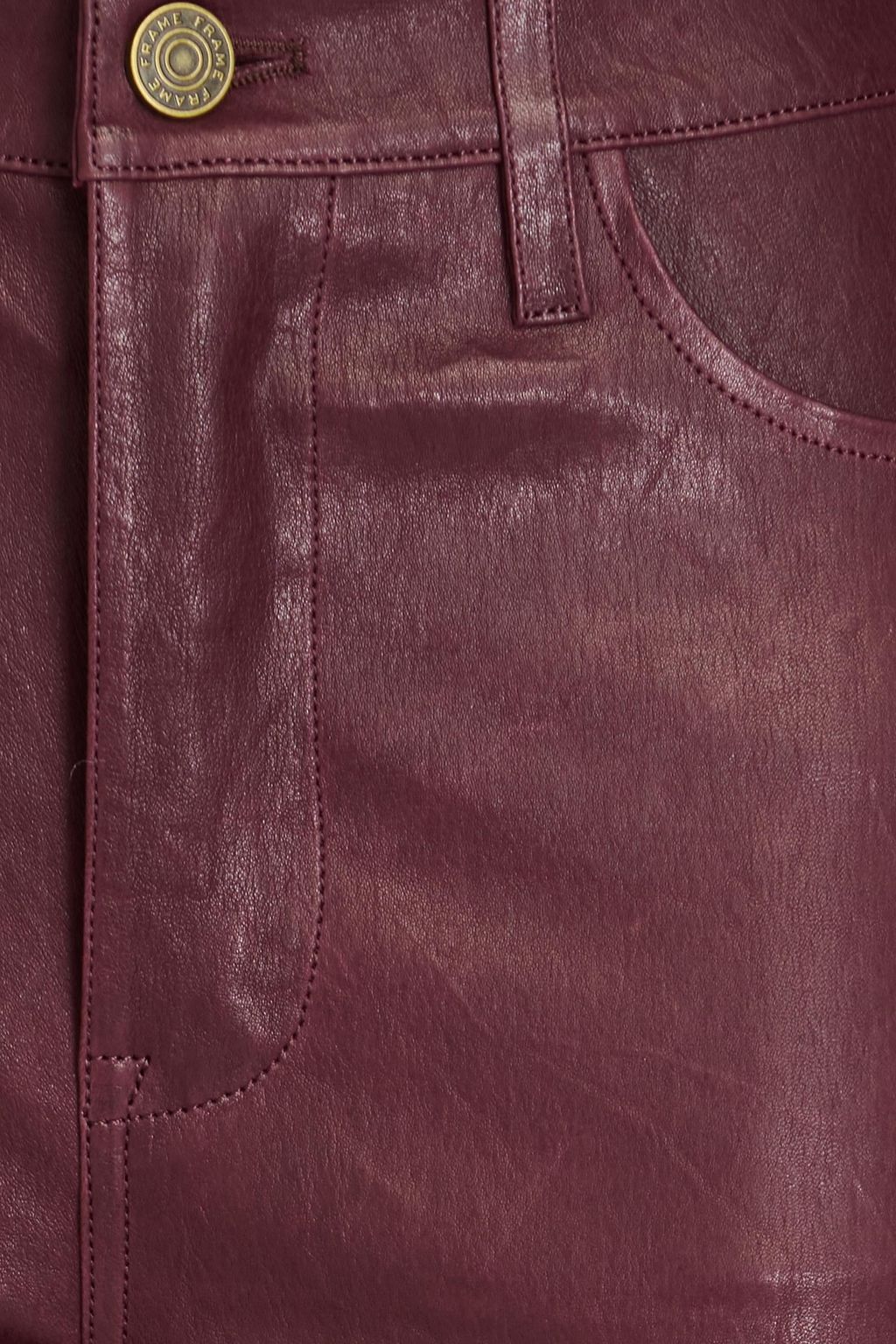 FRAME بنطلون Le Crop Mini Boot بقصّة بوت كت من الجلد