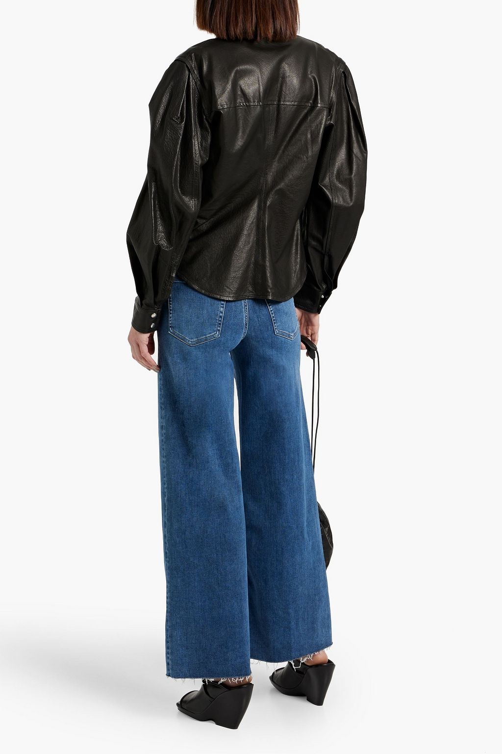 FRAME Le Slim Palazzo high-rise wide-leg jeans