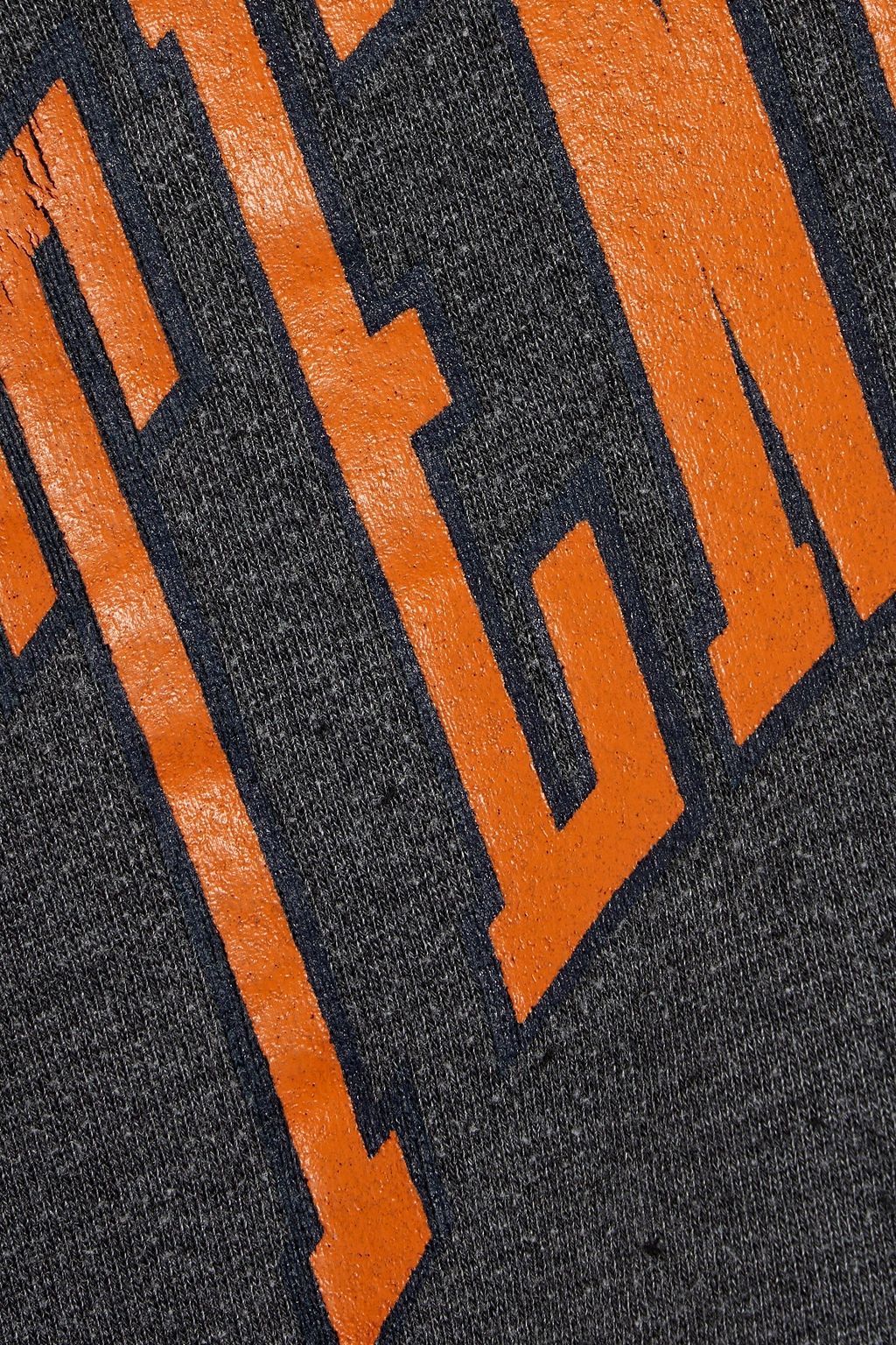 RE/DONE Printed cotton-blend fleece half-zip sweater
