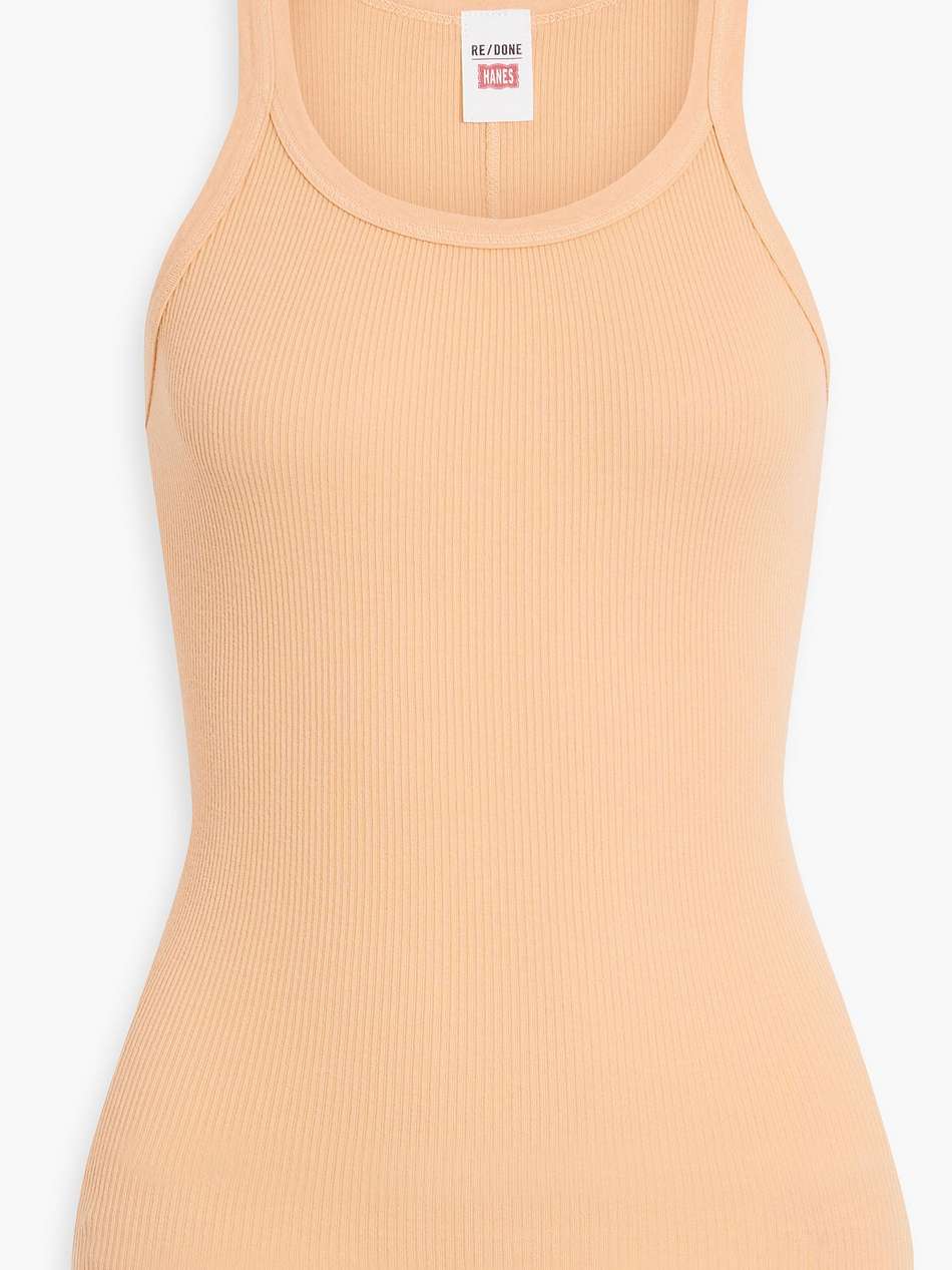 ribbed cotton-jersey tank