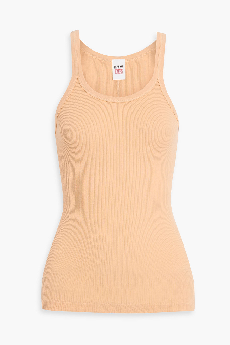 Ribbed cotton-jersey tank