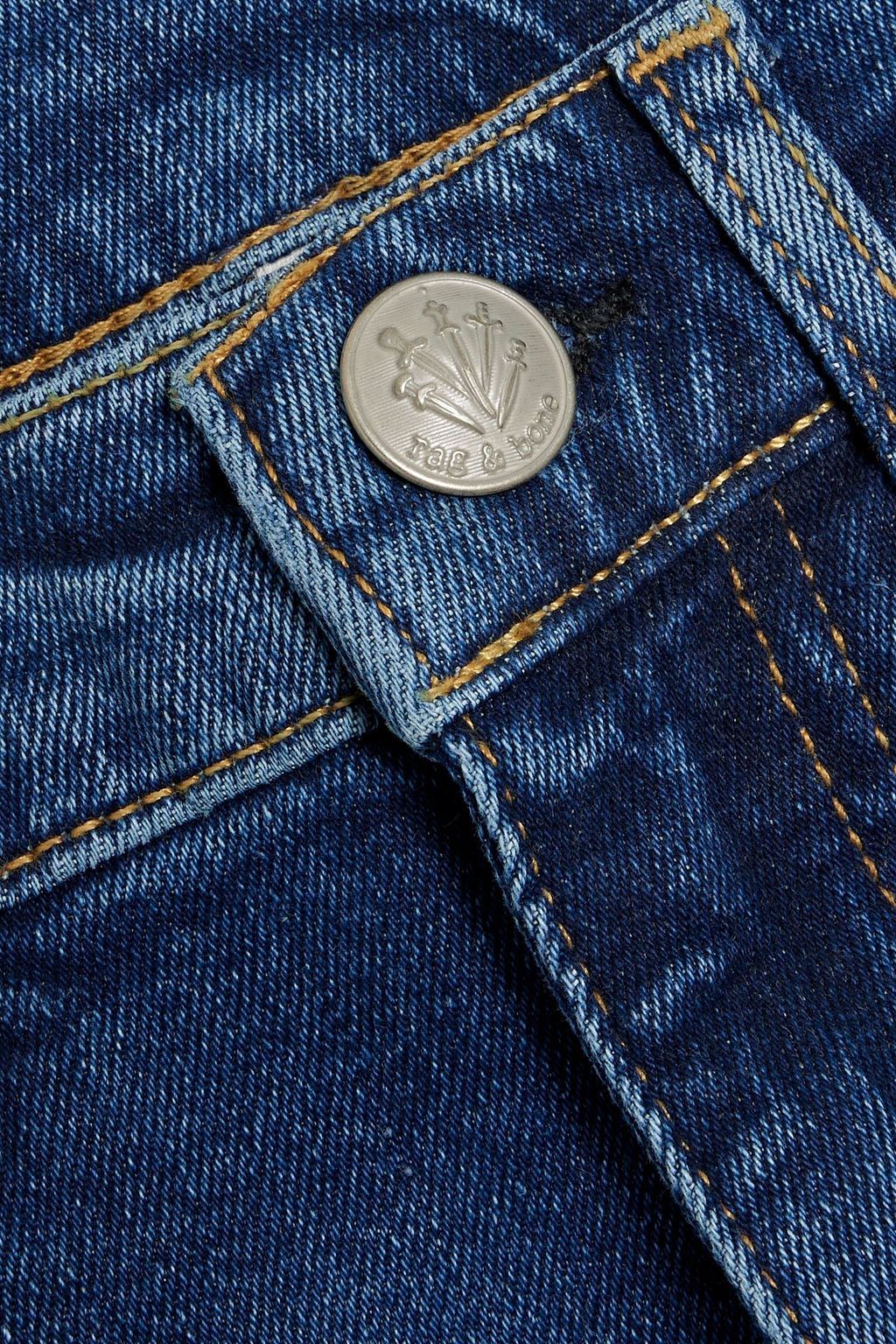 RAG & BONE جينز قصير بأرجل مستقيمة وخصر مرتفع
