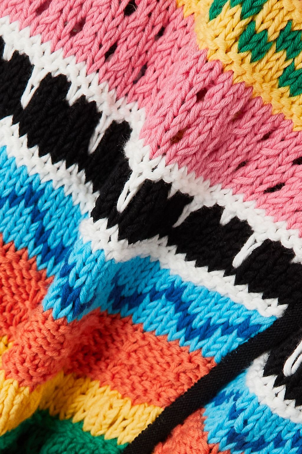 ALANUI Over The Horizon striped open-knit cotton sweater