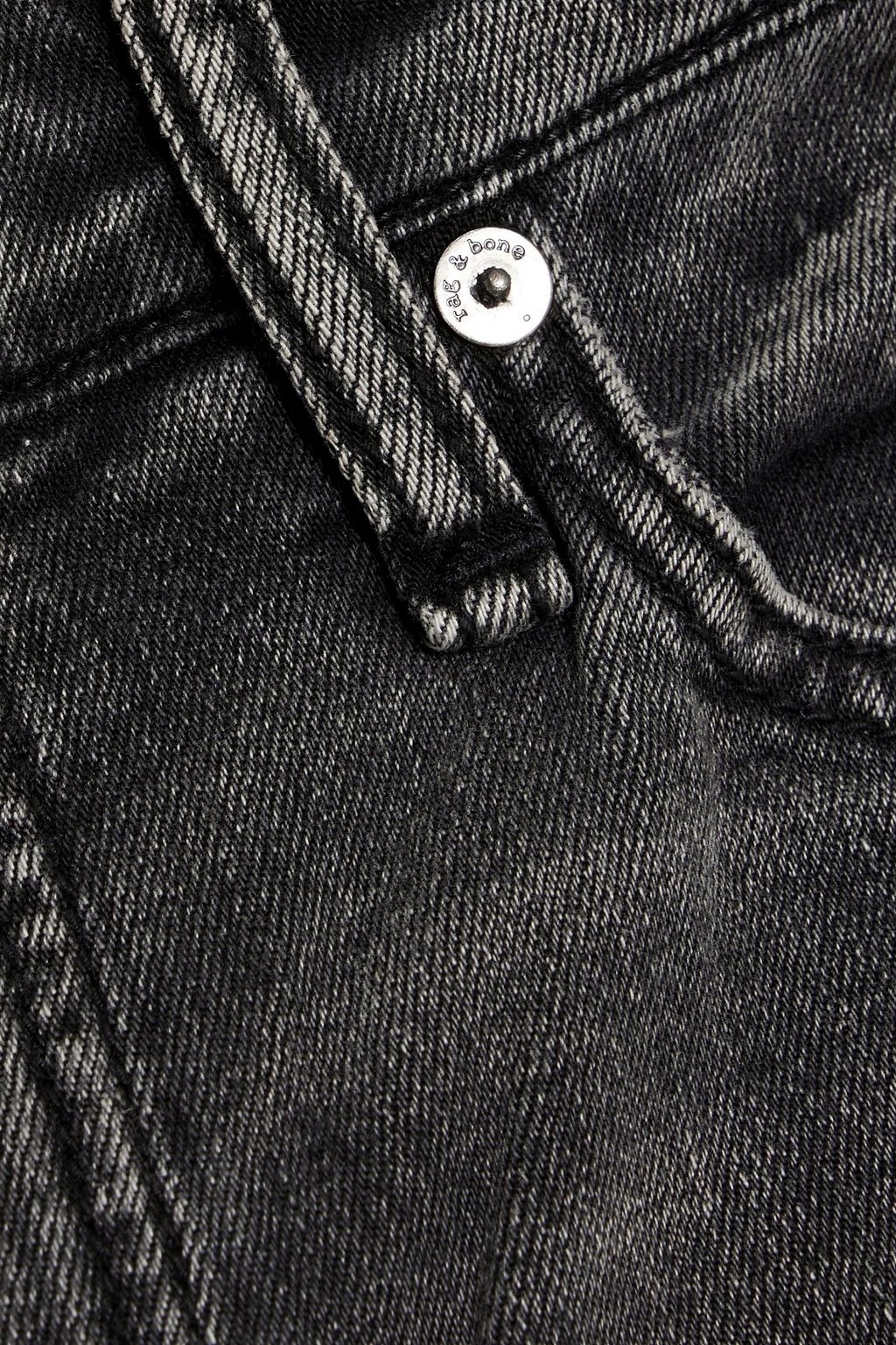 RAG & BONE جينز "كايسي" بحواف واسعة ومسترخية وخصر مرتفع وتأثير معتق