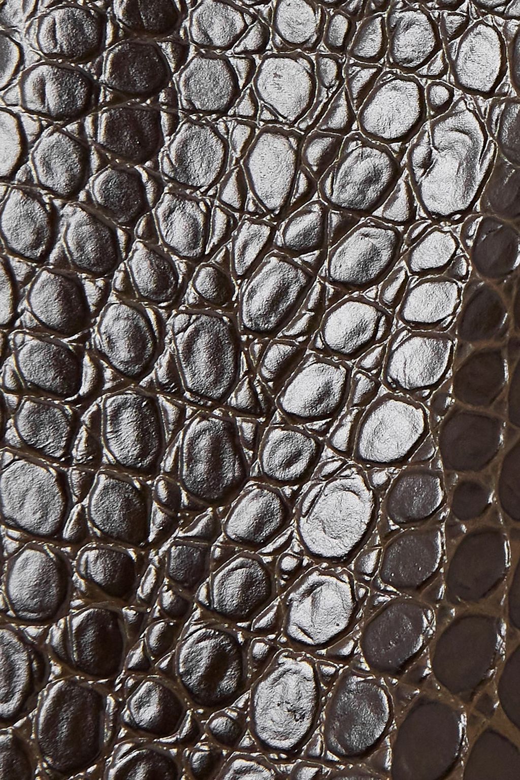 16ARLINGTON Glossed croc-effect leather skirt