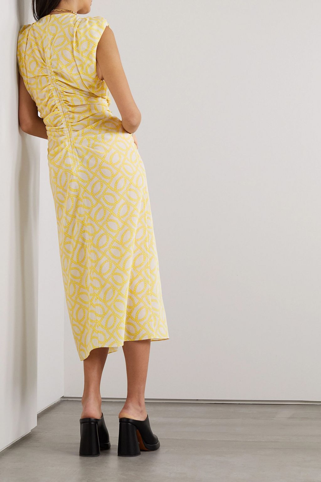 ISABEL MARANT Gilya printed stretch-silk midi dress