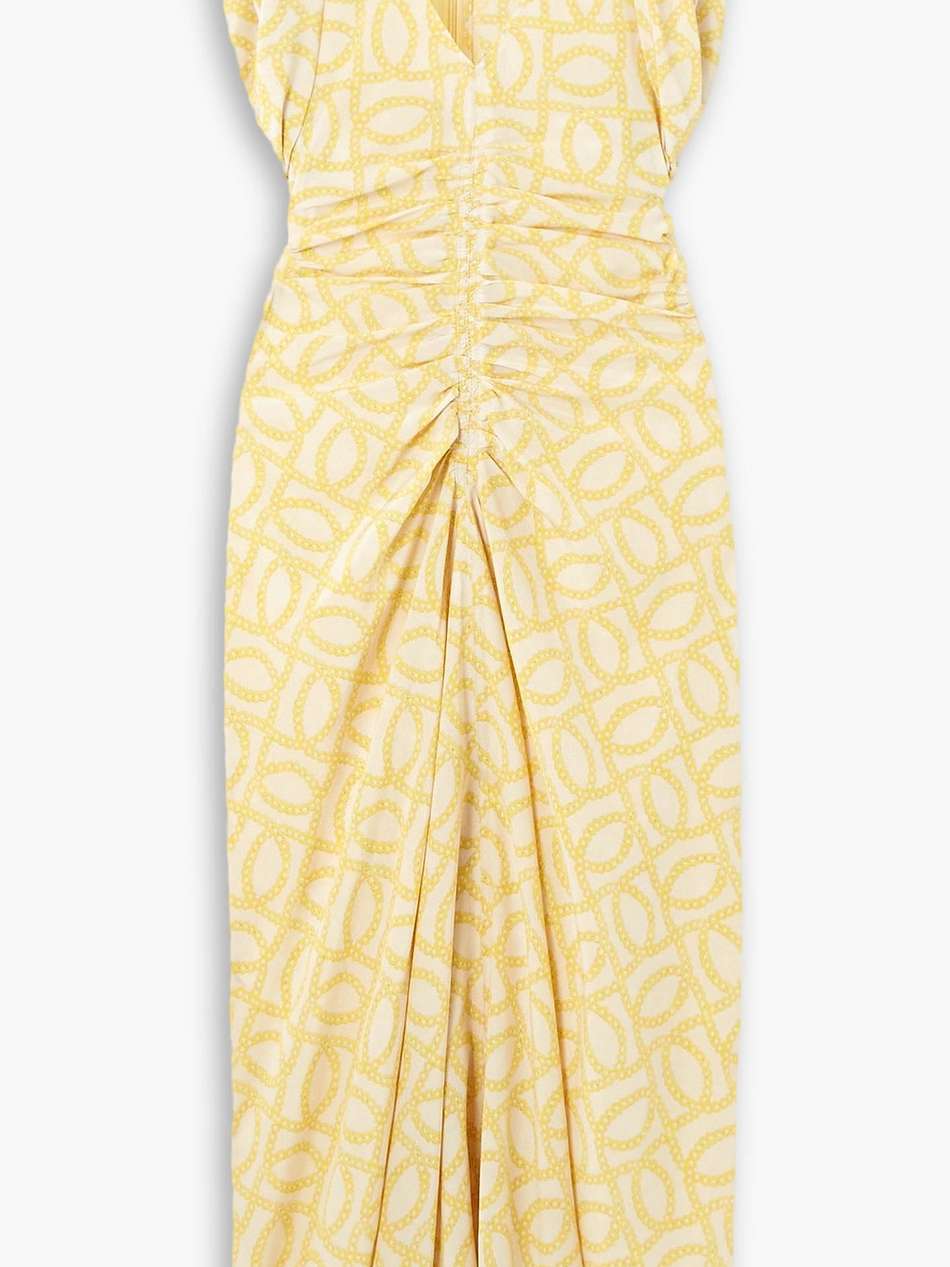 gilya printed stretch-silk midi dress