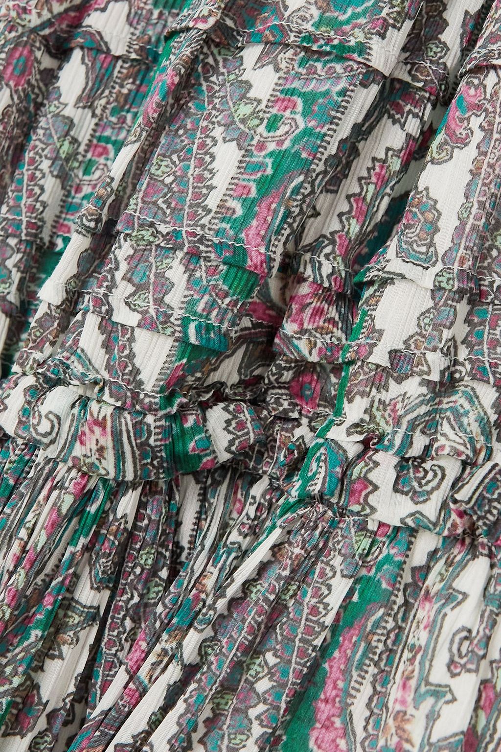 ISABEL MARANT Gabinia paisley-print cotton and silk-blend crepon mini dress