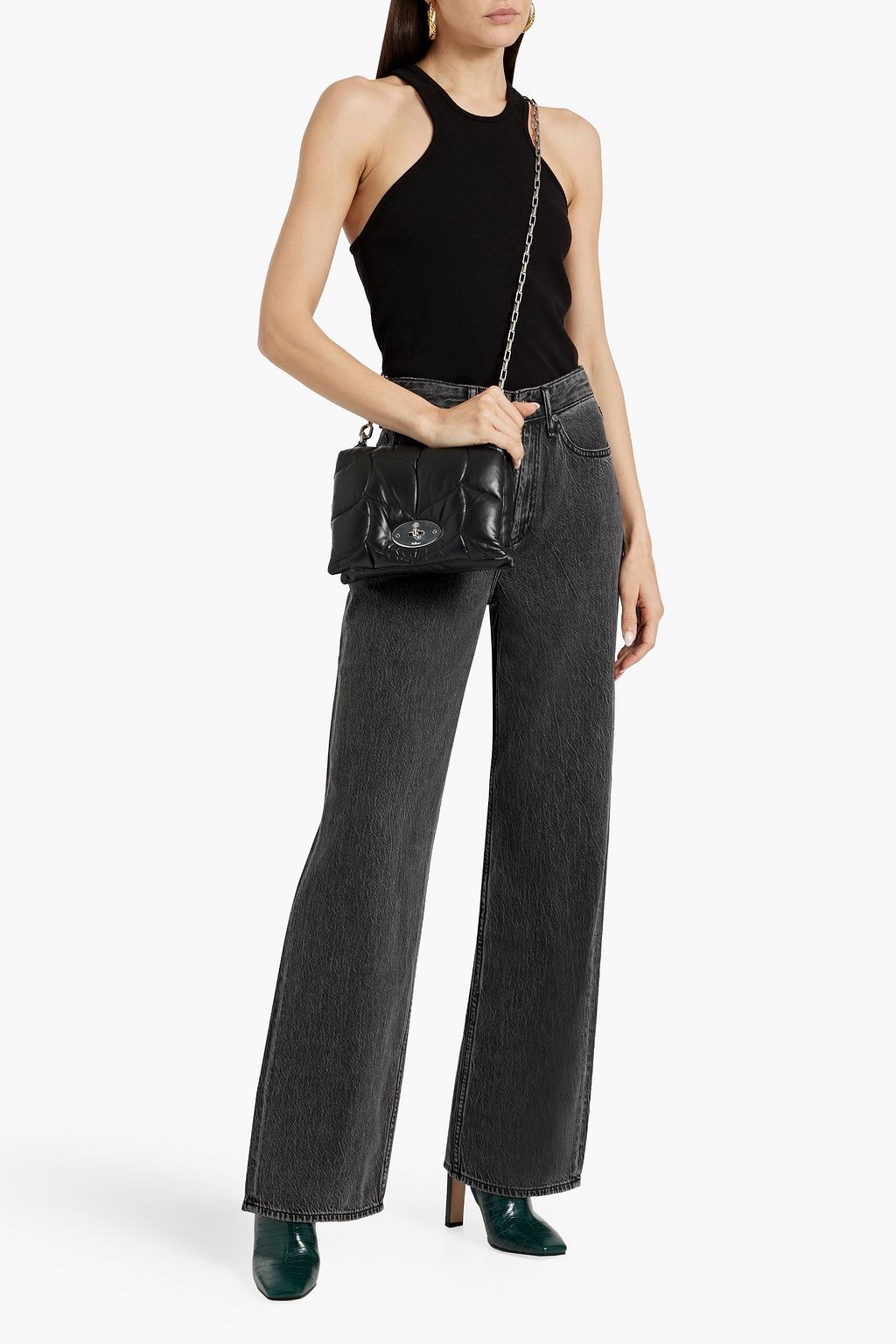RAG & BONE جينز "لوغان" بأرجل واسعة وخصر مرتفع