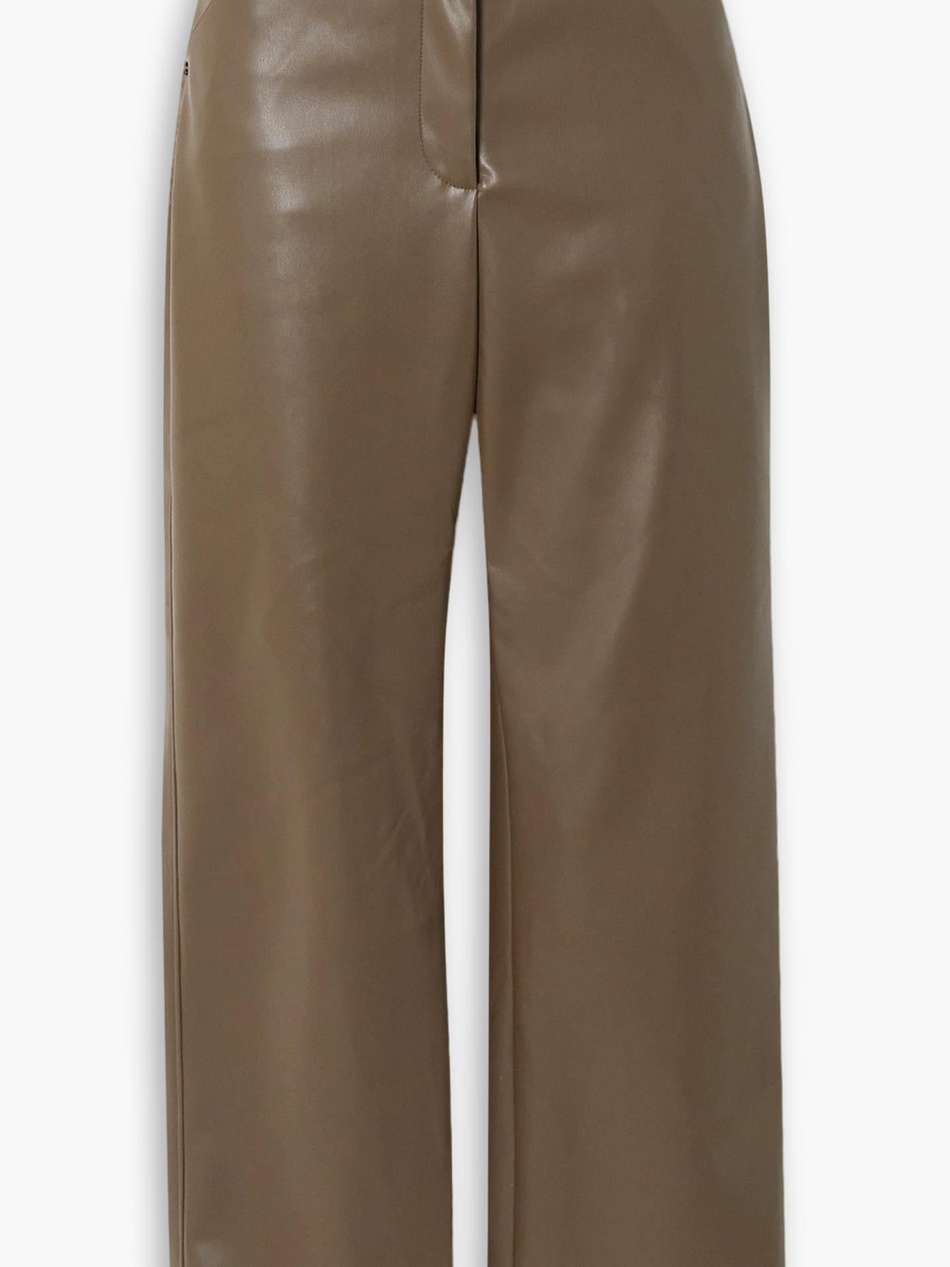 eve faux leather straight-leg pants