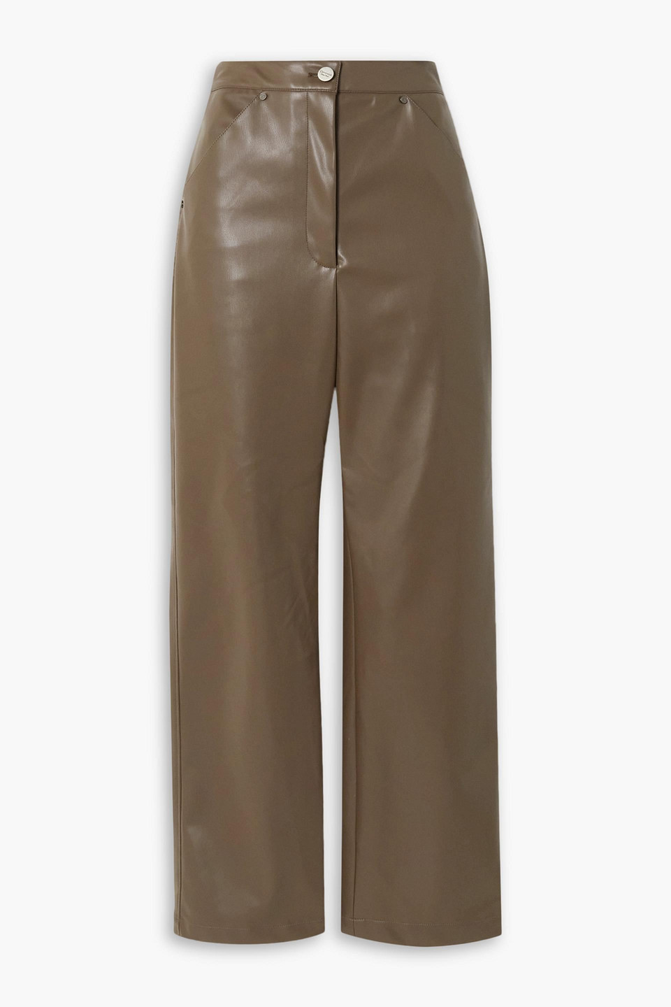 Eve faux leather straight-leg pants