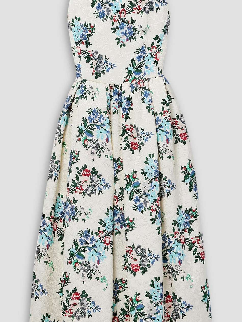 sophia floral-print cloqué midi dress