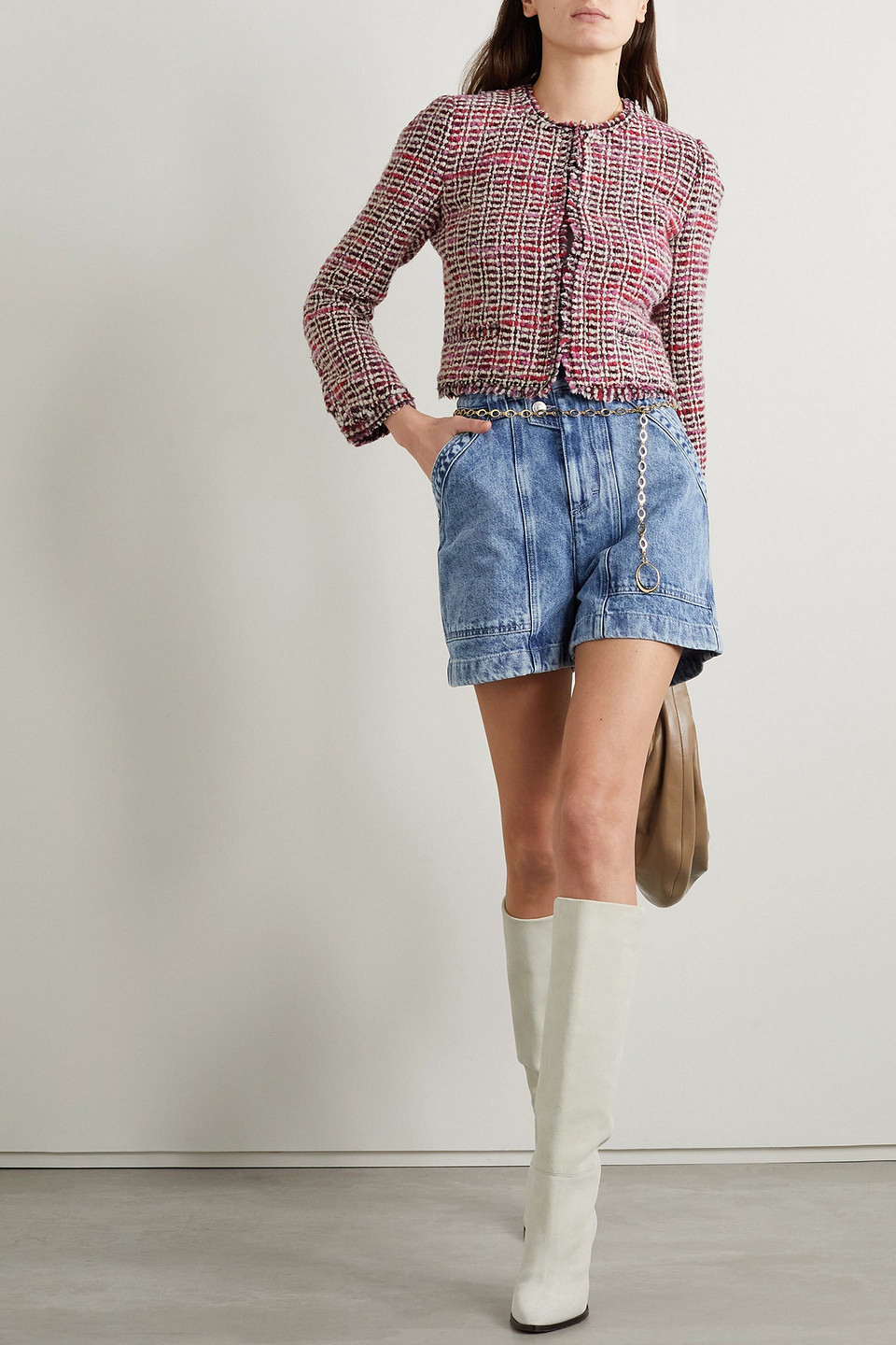 ISABEL MARANT PULLY WOOL-BLEND TWEED JACKET