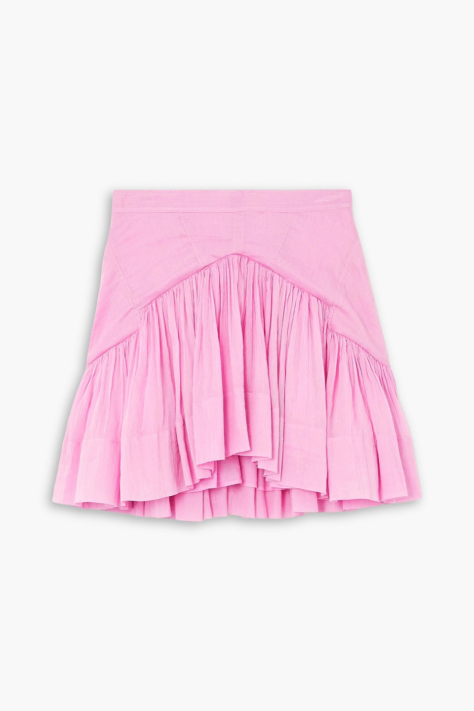 Isabel Marant Kadavu Cotton And Silk-blend Crepon Mini Skirt In Pink