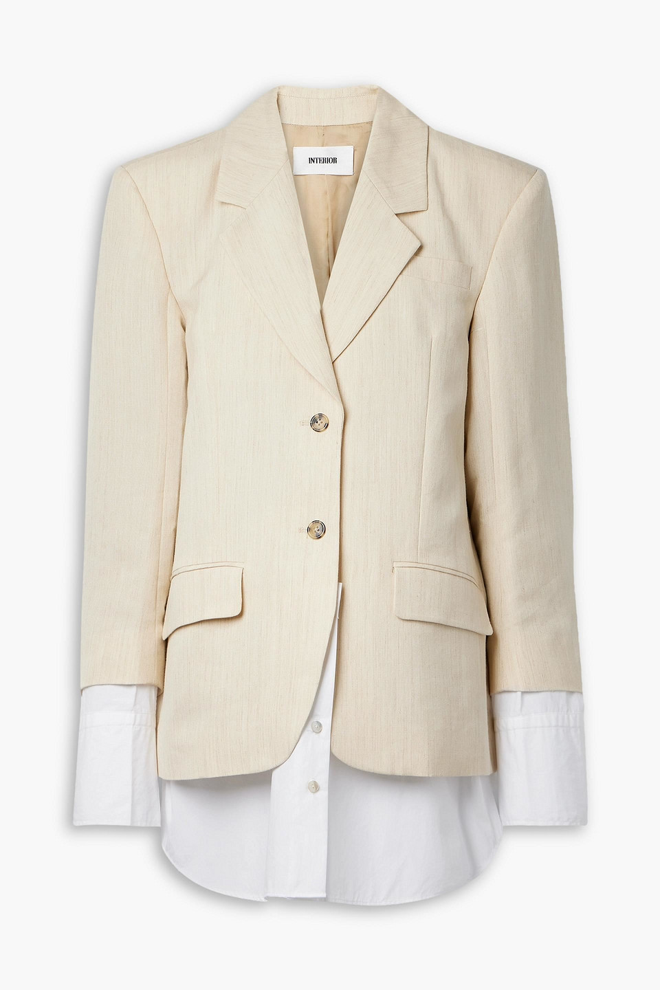 INTERIOR THE OWENS CONVERTIBLE POPLIN-TRIMMED CANVAS BLAZER