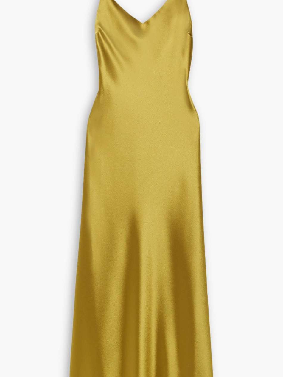 satin maxi dress