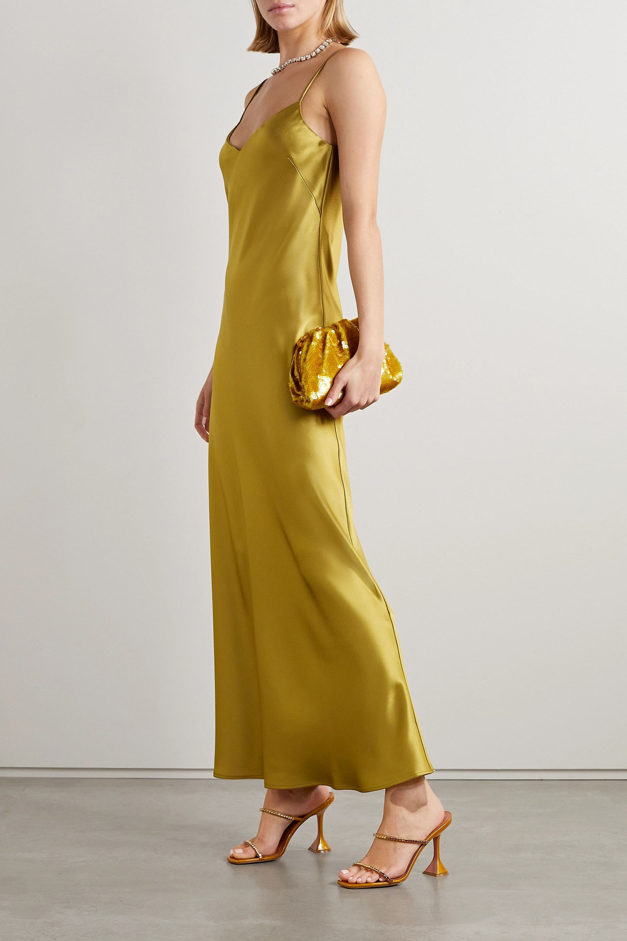 GALVAN  LONDON Satin maxi dress