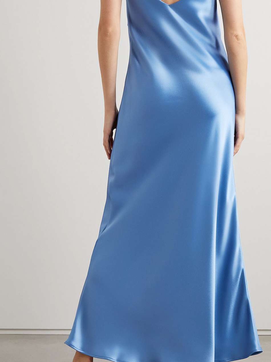 satin maxi dress