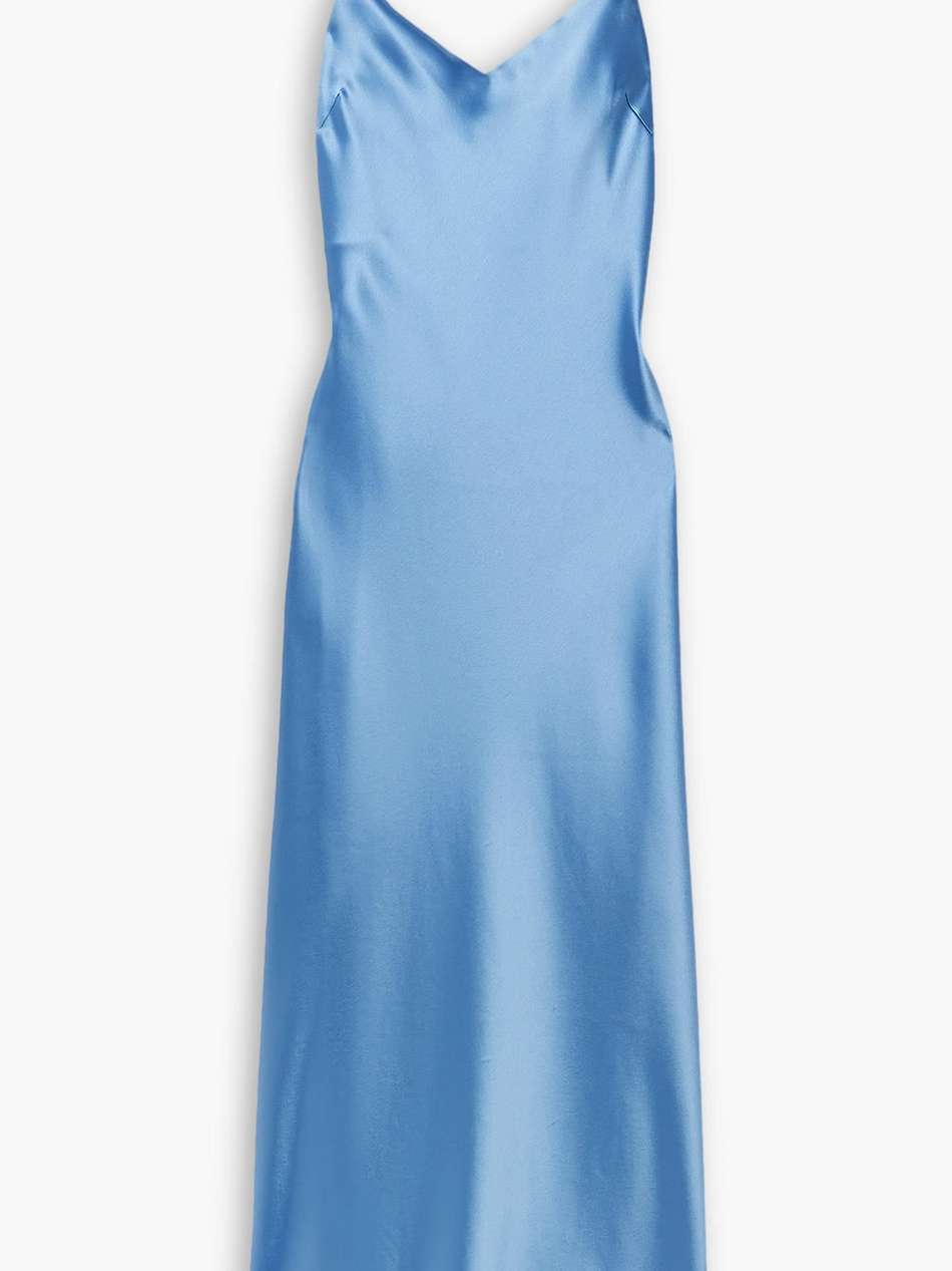 satin maxi dress