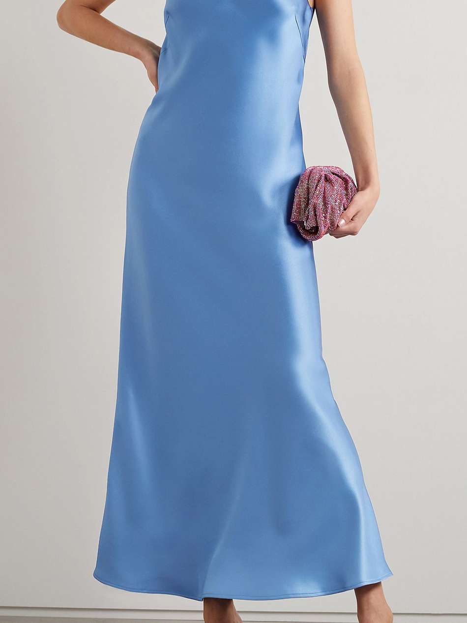 satin maxi dress