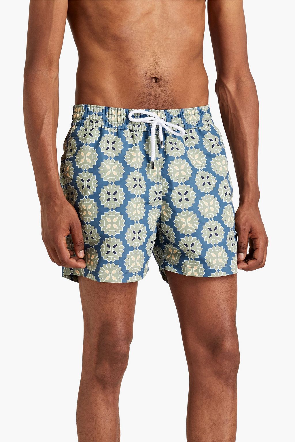 FRESCOBOL CARIOCA Medalhao short-length printed swim shorts