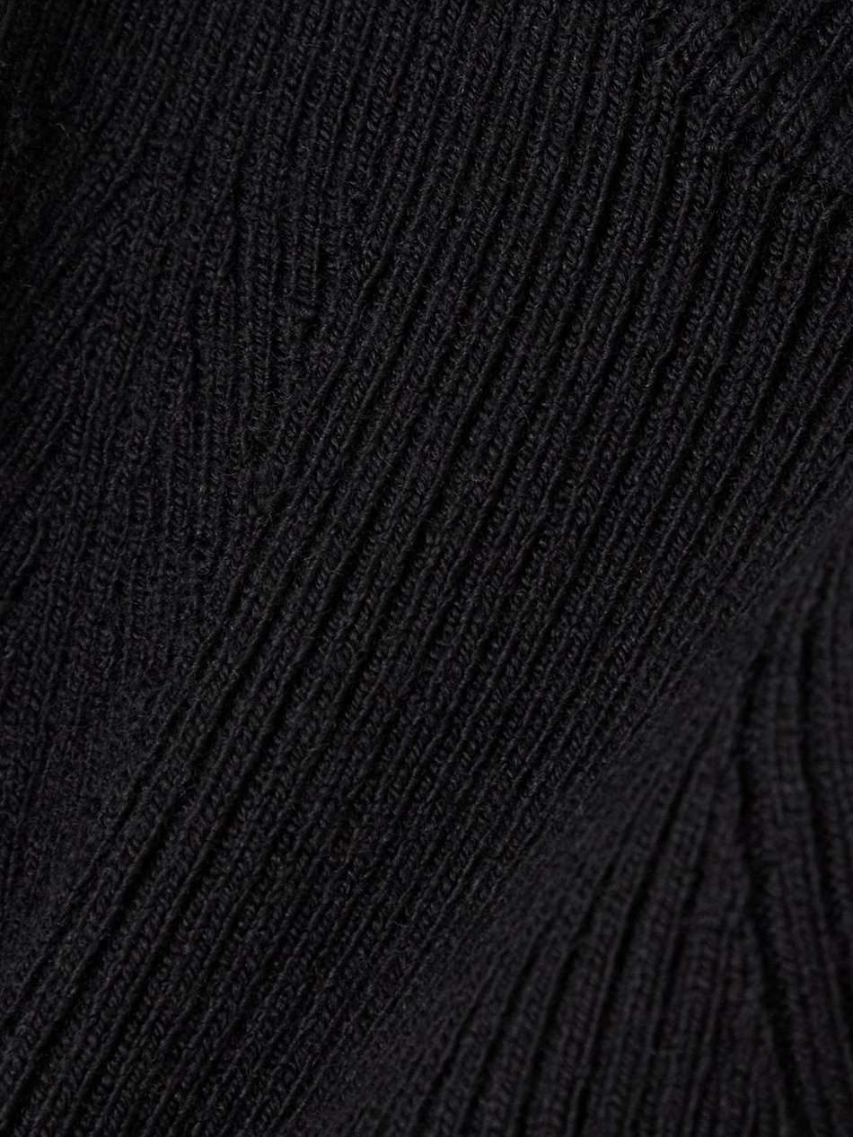 cutout ribbed wool-blend turtleneck midi dress