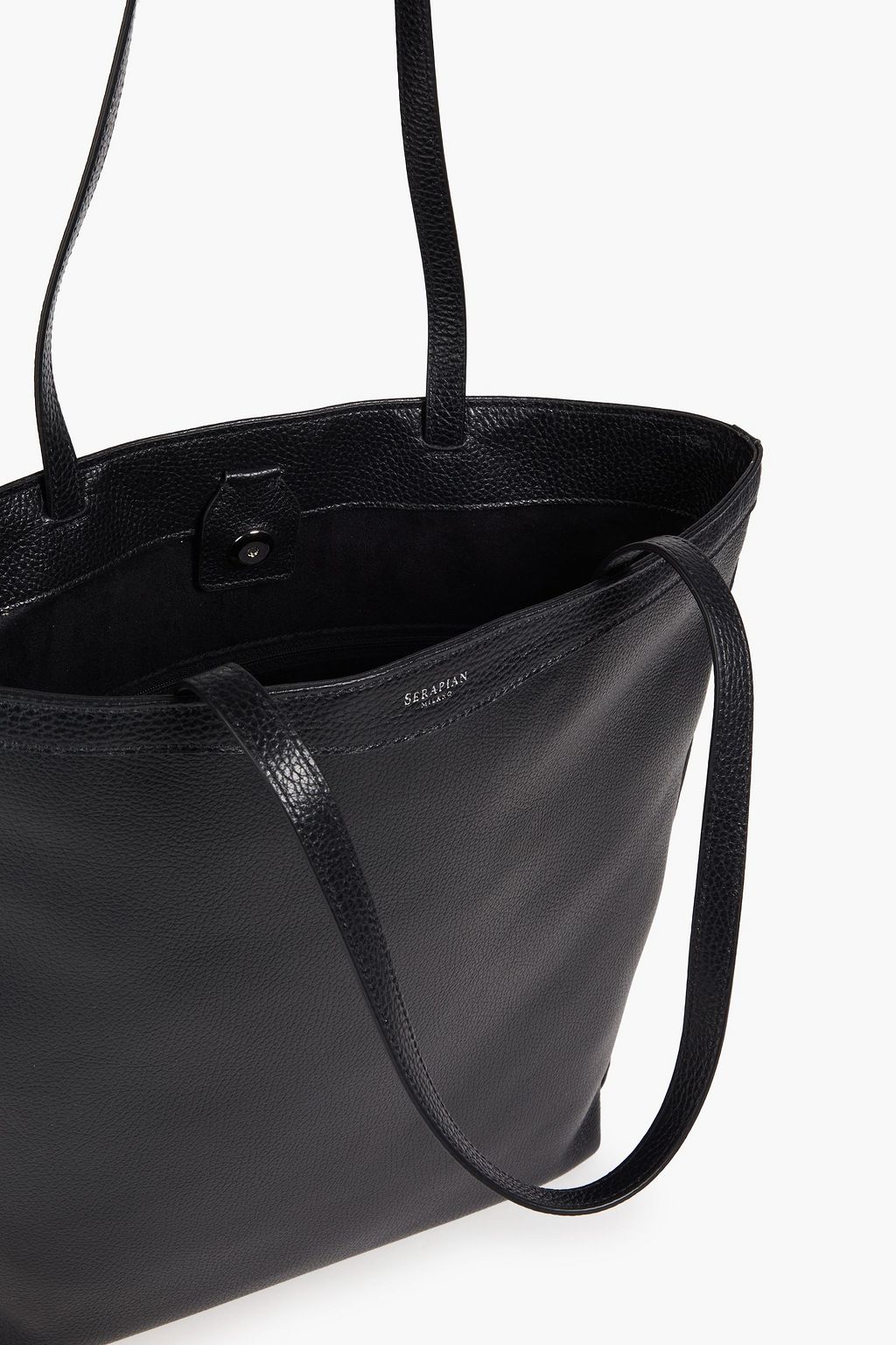SERAPIAN Pebbled-leather tote