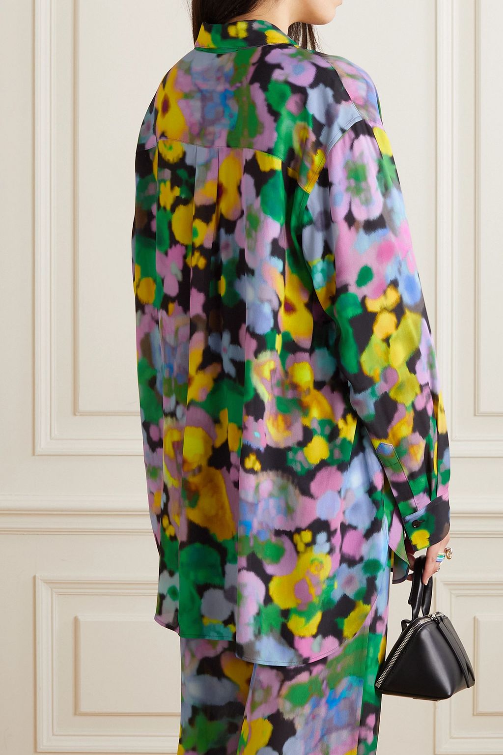 AZ FACTORY + Lutz Huelle floral-print crepe shirt