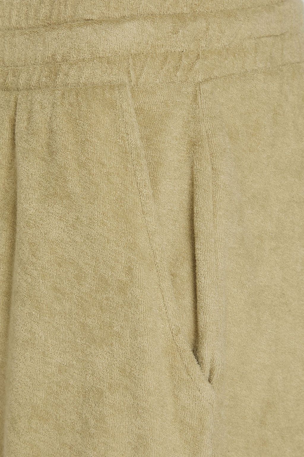 FRESCOBOL CARIOCA Augusto cotton, Lyocell and linen-blend terry drawstring shorts