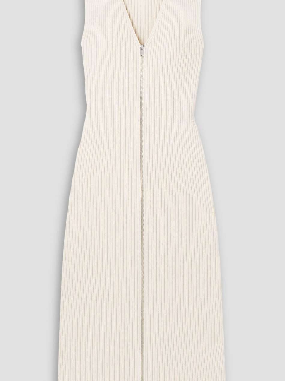 ribbed cotton midi dress