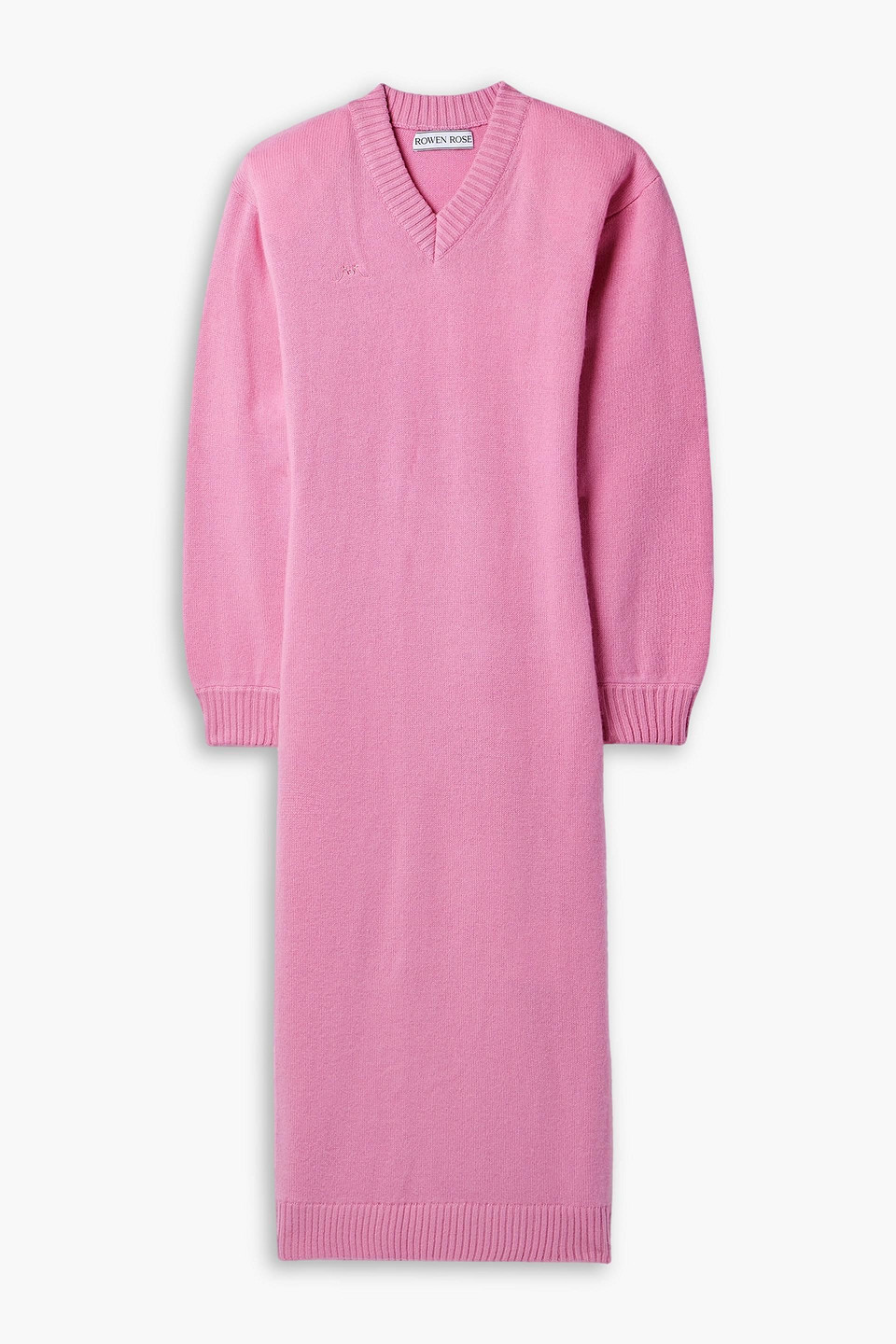 Rowen Rose Cashmere Midi Dress In Pink
