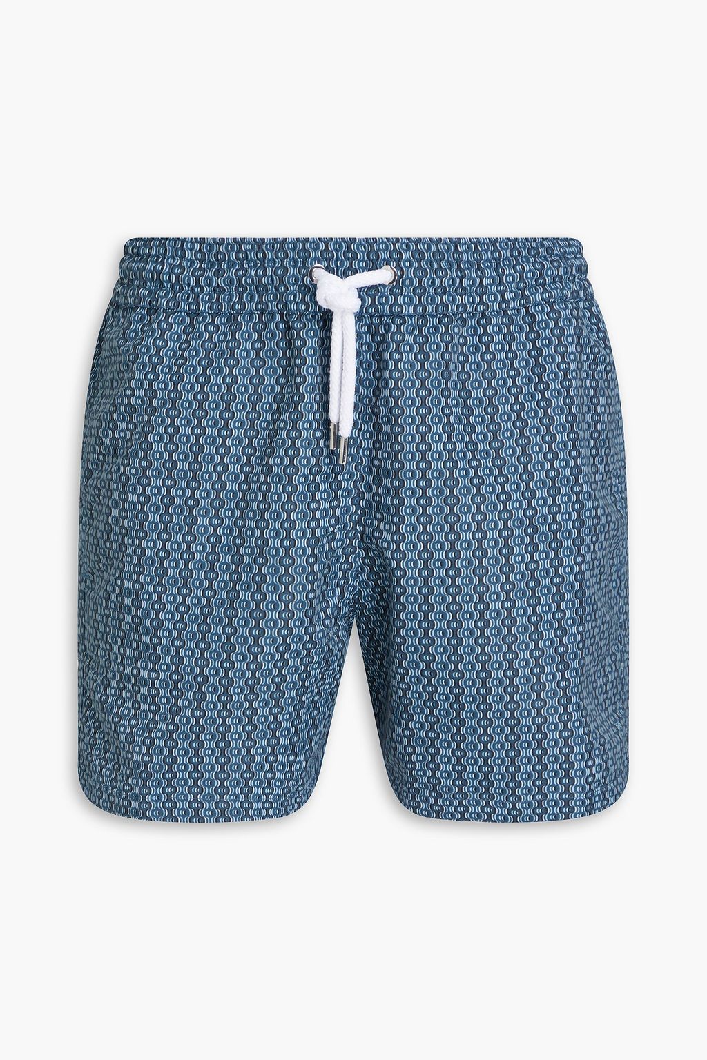 Short length printed swim shorts storm blue S