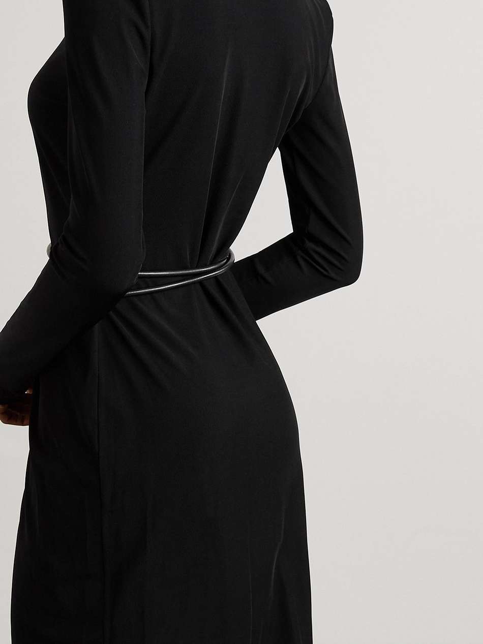 belted jersey wrap dress