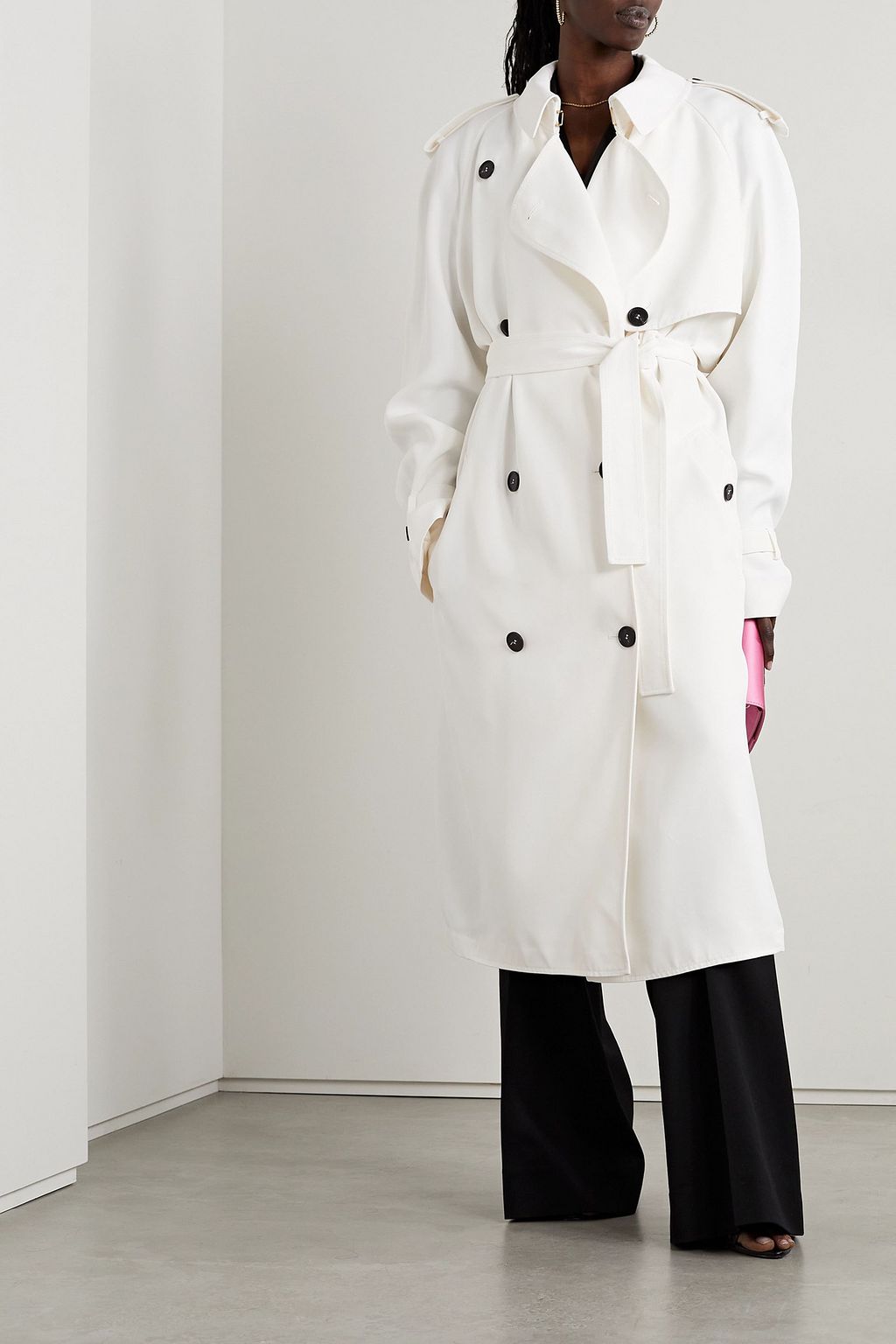 TOM FORD Belted double-breasted twill trench coat