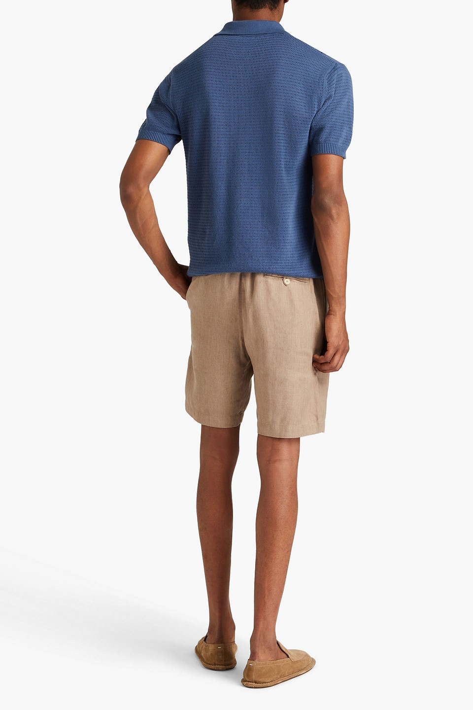 Frescobol Carioca Filipe Linen And Cotton-blend Drawstring Shorts In Sand