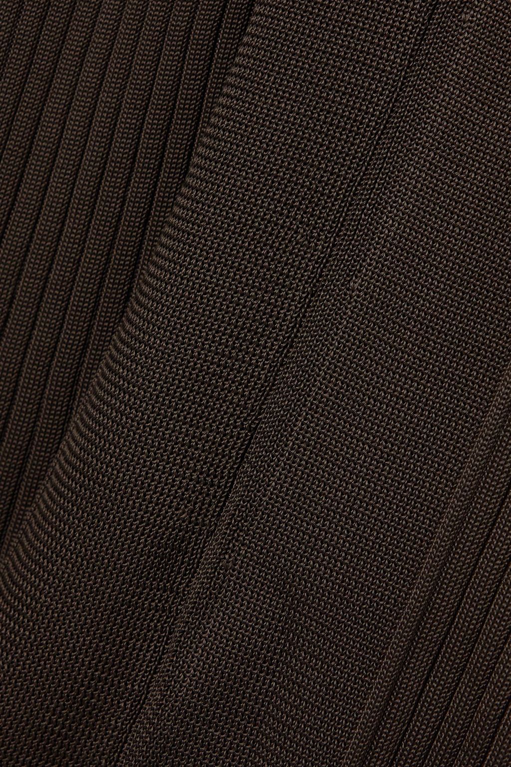 JIL SANDER Ribbed-knit flared pants